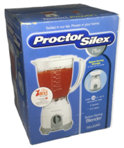 Proctor Silex Blender Space Saving 48 oz 8 Speeds White Electric 58130PH NIB - £29.07 GBP