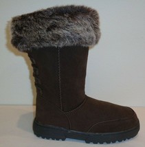 Rampage Size 6 ASTRID Brown Fur Mid Calf Boots New Womens Shoes - $98.01