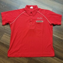 Vintage King Louie Creation Mens Bowling Shirt Red L &quot;Todd&quot; Larson Realty - $39.59