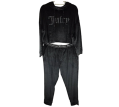 Juicy Couture Women&#39;s Velour Bling Hoodie and Pants Lounge Set Size XL - £61.58 GBP