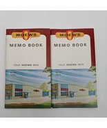 (2) 1967 Vintage Moews Perry Iowa Memo Books Notepad 5.5&quot;x3&quot; - $304.69 MXN