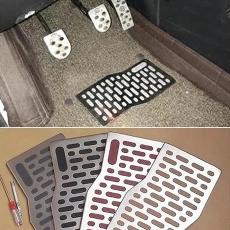 Car Floor Mats Auto Aluminum Pad Plate Pedal Foot Rest For Volvo xc90 xc... - $26.58