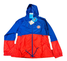 NWT New Chicago Cubs Columbia Women&#39;s Full-Zip XS Windbreaker Hooded Jacket - £35.46 GBP