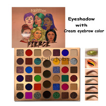 Bella Forever Fierce Matte Shimmer 36 Color Shadow &amp; 5 Cream Eyebrow Pom... - $16.82