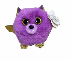 Ty Beanie Balls Hastie Bat with Golden Wings Purple Ball with Tags Glitt... - $6.19