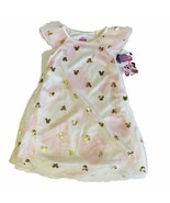 Minnie Mouse Pajama Dress Size 5T W/ Gold Mickey Mouse Ears &amp; Hearts- Di... - £12.50 GBP