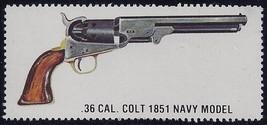 Colt 1851 Navy Model .36 Cal. Revolver / Guns Cinderella / Poster Stamp MNH - £11.98 GBP