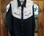 VTG Wrangler Pearl Snap Shirt Mens XL 17-17.5 Permanent Press Long Tails... - $35.64
