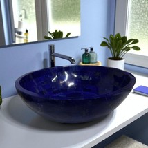 Random Lapis Lazuli Sink Marble Kitchen Countertop Vessel Sink Handmade ... - $657.06+
