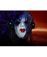 PORCELAIN MASQUERADE FACE DECOR Collectable Knick Knacks Decorative Feat... - €12,85 EUR