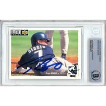 Craig Biggio Houston Astros Auto 1994 Collectors Choice #456 BAS Autograph Slab - £103.66 GBP