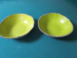 B. WARES MALIBU NEIMAN MARCUS 2 salad bowls HAND MADE SIGNED ON BACK - $122.75
