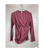 Lanston Women&#39;s Faux Wrap Draped Front Top Shirt Pull Over Size Large - €28,31 EUR