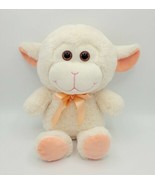 Inter American 14&quot; Peach &amp; Cream Soft Plush Lamb / Sheep Stuffed Animal Toy - £15.78 GBP