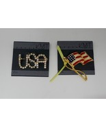 KMT Enamel USA Waving Flag with Yellow Ribbon and USA Patriotic Pins - €17,48 EUR