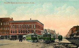 Concord New Hampshire Pleasant Street Junction Trolleys Leighton Valenti... - $5.49