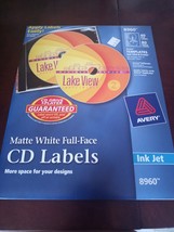 Avery Ink Jet 8960 Matte White Full-Face CD Labels(40 Disc/80 Spine Labe... - $39.39
