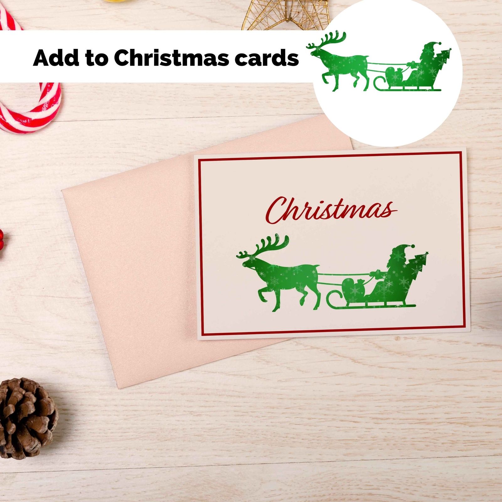 Christmas Canva Frame Templates - Canva templates - Xmas Canva frames Item image 4