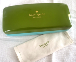 kate spade New York Blue &amp; Green Glasses Hard Case and Cleaning Cloth - £10.44 GBP