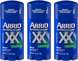 Arrid XX Solid Antiperspirant &amp; Deodorant-Ultra Fresh-2.7 oz (Quantity of 3) - £15.17 GBP