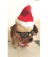 Christmas Animated Musical &quot;All I Do Is Win&quot; Plush Pug Dog with Santa Hat - $34.99