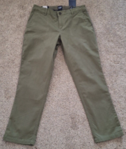 New Women&#39;s GAP Relaxed Girlfriend Twill Pants Green 32x29 Size 8 MSRP $59.95 - $20.37