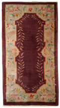 Hand made antique Art Deco Chinese rug 2.2&#39; x 3.11&#39; ( 67cm x 121cm ) 1920s 1B397 - £894.31 GBP