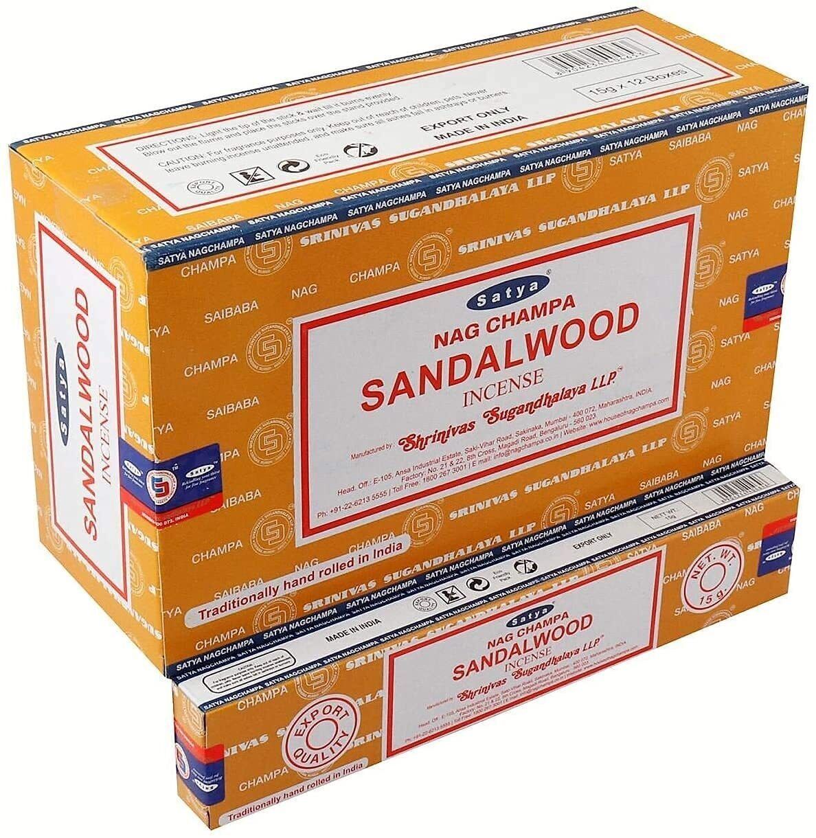 Original Satya Nag Champa Incense Sticks Fragrance Sandalwood AGARBATTI 180grams - $9.89