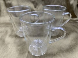 Double Wall Insulated Glasses Coffee Glass Mug, Set of 3 - £18.90 GBP