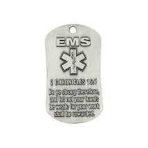 EMS Logo Dog Tag with 2 Chronicles 15:7, and Philippians 4:13 Stamped - £23.16 GBP