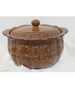 Celebrating Home Stoneware Collection Brown Ceramic Bean pot Venetian Sp... - £23.62 GBP