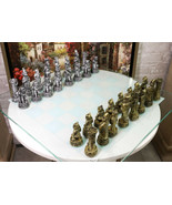 Royal Pet Cats Versus Dogs Chess Animal Character Pieces With Glass Boar... - £59.77 GBP