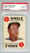 1968 Topps Game Mickey Mantle #2 PSA 6 P1293 - £143.50 GBP