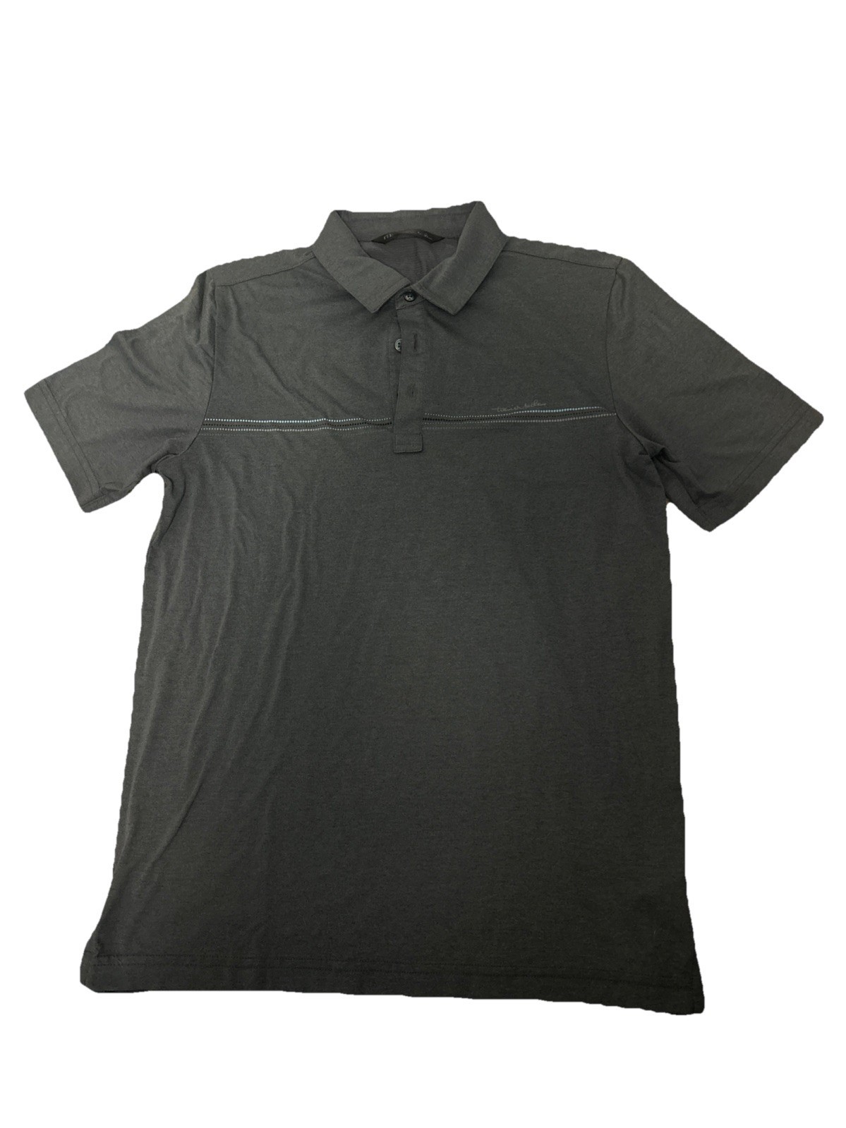 Travis Mathew Short Sleeve Grey Polo Shirt Mens Small S Horizontal Dot S... - $15.00