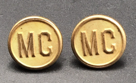 Lot of 2 Antique 1890&#39;s-1910s Michigan Central Railroad MC Uniform Cuff Button - £16.87 GBP