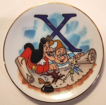 Disney Alphabet Miniature Plate Letter X  X Marks The Spot Peter Pan 3 I... - $12.88