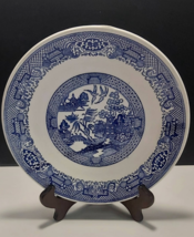 Blue Willow Willow Ware China Dinner Plate 10 inch Pagoda Cherry Blossom... - $284.31 MXN