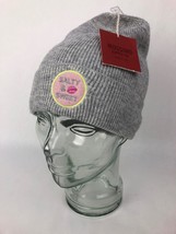 Vintage Mossimo Gray Beanie Skull Cap Knit Hat Salty &amp; Sweet Embroidered... - £11.18 GBP