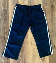 Nike Pants Womens Size Large Black Capri Casual Track Sweatpants EUC - £15.53 GBP