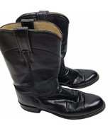 Justin Cora L3703 Black Leather Roper Western Cowboy Boots Womens 7.5 A - £29.75 GBP