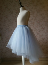 Girl Baby TUTU Skirts Light Blue Wedding Tiered Tutu Tulle Skirt Princess Outfit image 5