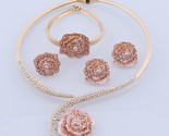  rose flower jewelry fashion wedding african costume necklace earring jewelry sets thumb155 crop