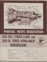 Pontiac Parts Requisition 1959-transmission parts catalog-historic GMC Pontia... - £37.38 GBP