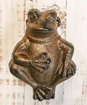 Nautical Cast Iron Farmhouse Rustic Fat Belly Frog Toad Door Knocker Scu... - £15.72 GBP