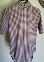Tommy Hilfiger Brand ~ Mens&#39; Size Medium ~ Plaid ~ Button Up Shirt ~ 100% Cotton - £18.22 GBP