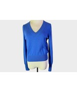 J.Crew Cashmere shrunken V-neck Light Blue Long Sleeve sweater Size XL NWT - £57.97 GBP