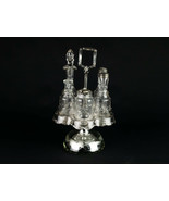 Boston Silver, Flint Glass Castor Set, Antique c.1862 Mercury Grape Cut,... - £78.56 GBP