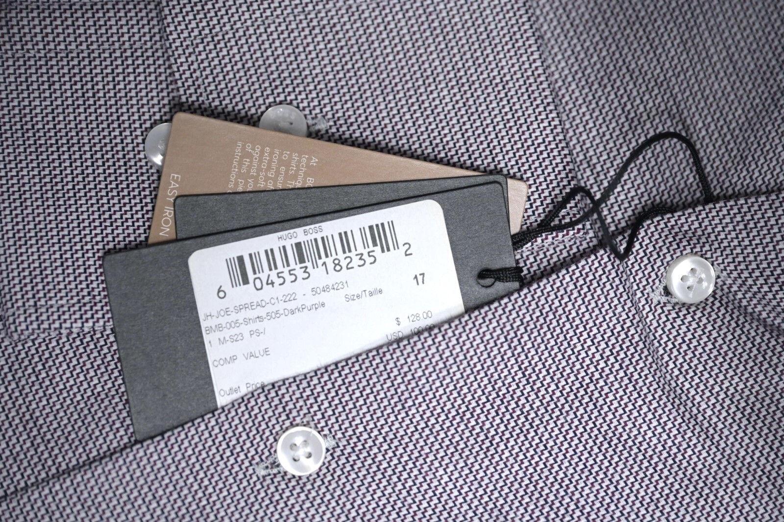 Hugo Boss Herren Joe Spread Easy Iron Regular Fit Stretch Baumwoll Hemd 44 17,5 Item image 11