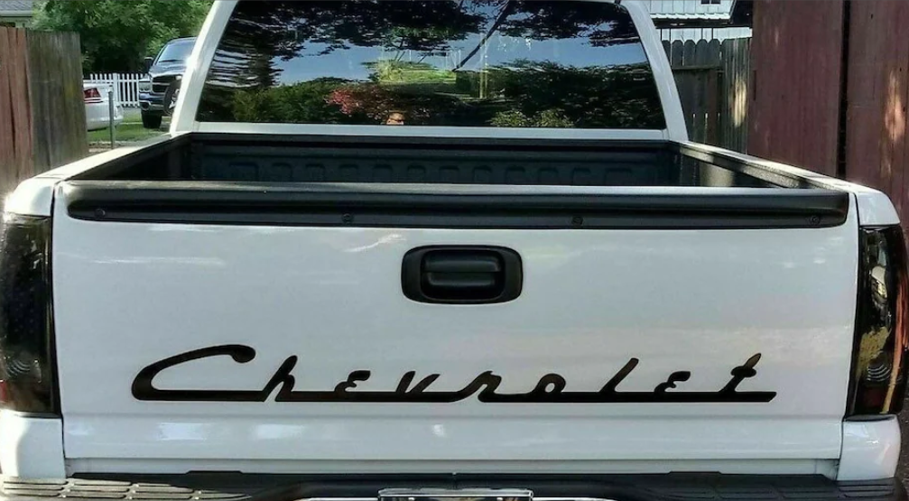 Primary image for Vintage Chevrolet Chevy Script Body Tailgate Decal New Custom 1PC Tahoe OEM