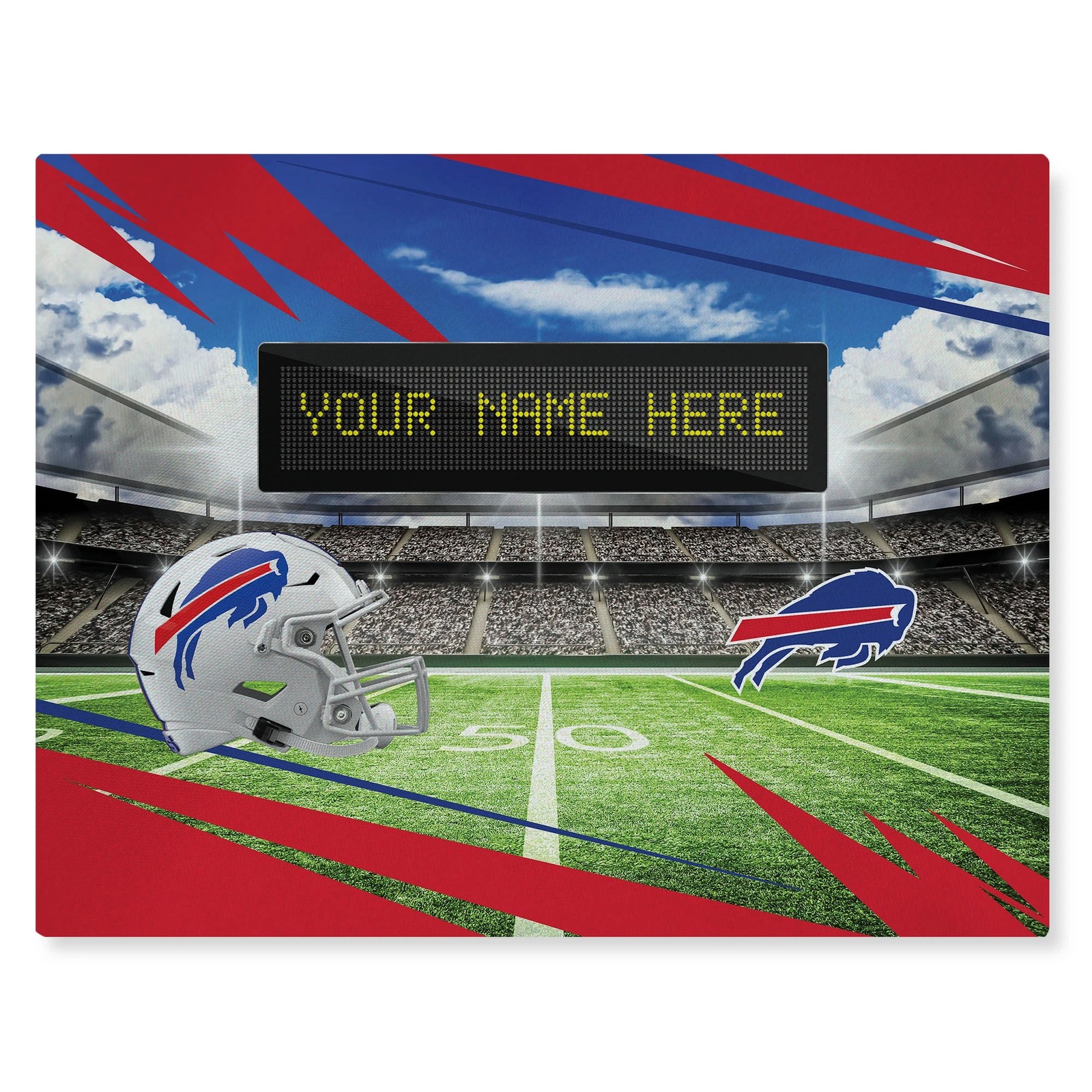 Official NFL Buffalo Bills Personalized 62&quot; x 84&quot; Washable Rug - $199.99